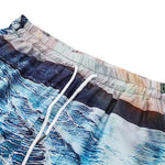 Ensemble chemise à manches courtes imprimé floral thaïlandais avec motif vagues déferlantes