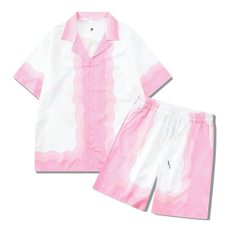 Wang Yibo ensemble chemise à manches courtes et short floral