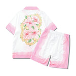 Wang Yibo ensemble chemise à manches courtes et short floral