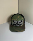 Chrome Hearts CH Hollywood Camo Black Trucker Cap