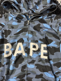 BAPE Color Camo Bape Swarovski Full Zip Hoodie Navy