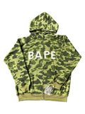 BAPE Color Camo Bape Swarovski Full Zip Hoodie Green