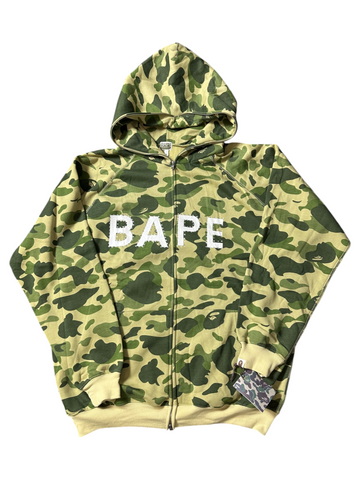 BAPE Color Camo Bape Swarovski Full Zip Hoodie Green