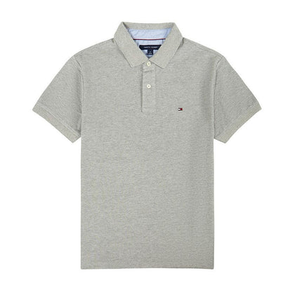 Tommy Hilfiger Regular Fit Polo Shirt Grey polo gris vue de face