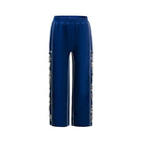 GOODBRAND Love is Good Pearl-Print Sweatpants Navy Blue vue de face
