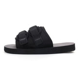 Suicoke Sandales Black vue de profil sur fond neutre