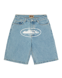 Corteiz Island Baggy Denim Short StoneWash homme