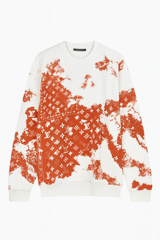 LV Monogram Bandana Crewneck Red/White