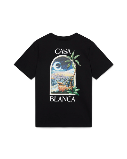 Casablanca La Night Short Sleeve T-shirt Black - vue d’ensemble