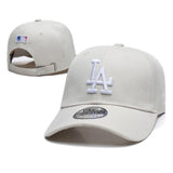 new era los angeles dodgers 9forty snapback cream beige front