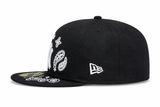 Vue latérale New Era New York Yankees MLB Paisley 59FIFTY Black Fitted noir