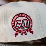 New Era 9Forty A-frame Anaheim Angels 50Th Anniversary Two Tone / Scarlet Red UV Snapback