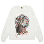 Cartoon White Ink Digital Print Mens Printed Sweatshirt