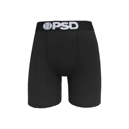 PSD SOLIDS Boxers Black boxer homme premium noir vue frontale