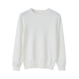 Pull Tricoté Couleur Unie Slim Blanc Sneaker6ix Shop