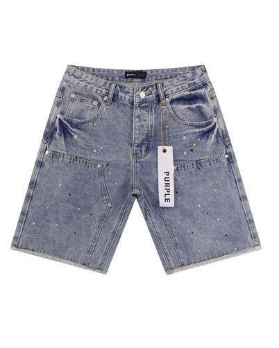 Purple Brand denim shorts blue summer casual five-point