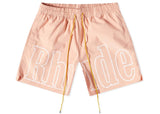 Rhude Logo Swim Trunk in Salmon Pink