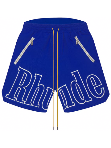 Rhude RH Logo Shorts Blue - Sneaker6ix Shop