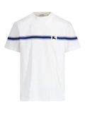 BURBERRY Stripe EKD Cotton T-shirt White vue de face
