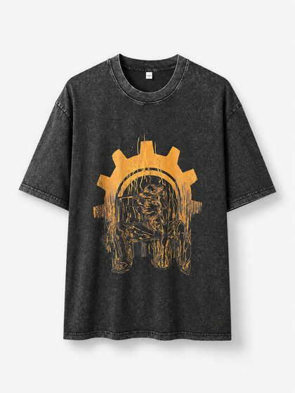 T-shirt Luffy Oversize One Piece vue avant imprimé manga