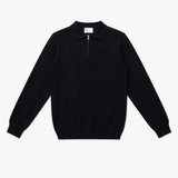 This Is Comfort Fit Project Sweater Thin Loose Half-zip Stretch Coton Black This Is Comfort Fit Project