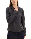 This Is Comfort Fit Project Sweater Thin Loose Half-zip Stretch Coton Gris Foncé This Is Comfort Fit Project