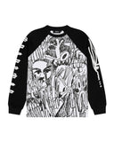 Trapstar X Slawn Czarny/Biały -Waffle L/S Top Trapstar