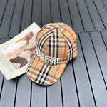 Casquette de baseball Burberry coton carreaux traditionnels monogramme beige