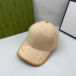 Gucci casquette en toile Jumbo GG Jaune