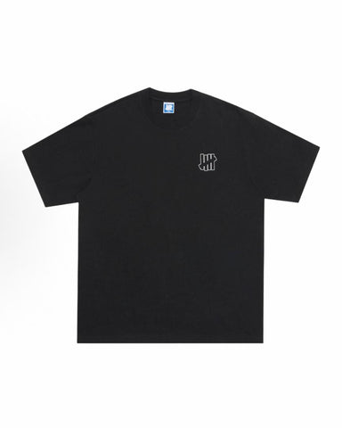 UNDEFEATED SS25 five bar American retro classic hollowed out logo t-shirt
