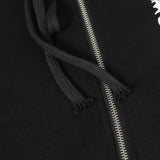 Chrome Hearts Letters Sleeve Fleece Zip Up Hoodie 'Black/White' Chrome Hearts