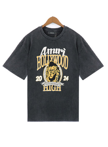 Amiri T-shirt Skater High Lion noir