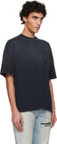 AMIRI Black MA Quad Oversized T-shirt – Coupe oversize sur mannequin