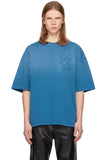 AMIRI Blue MA Quad Oversized T-shirt – Coupe oversize sur mannequin