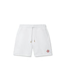 Casablanca Diamond Logo Patch Sweatshorts White vue de face