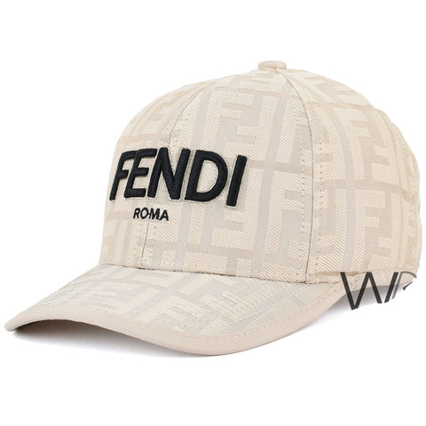Fendi Roma Baseball Cap Beige Color Hat