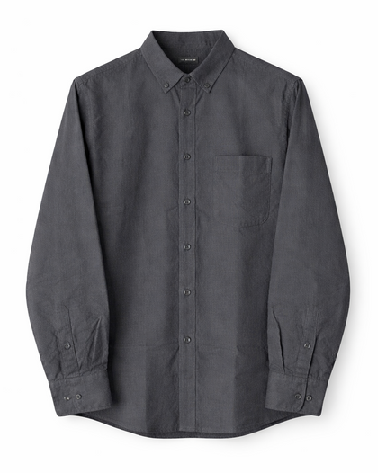 Chemise Grise Anthracite Marine Homme Coupe Classique Coton Confort - Sneaker6ix Shop