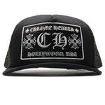 Chrome Hearts CH Hollywood Black Camo Trucker Cap