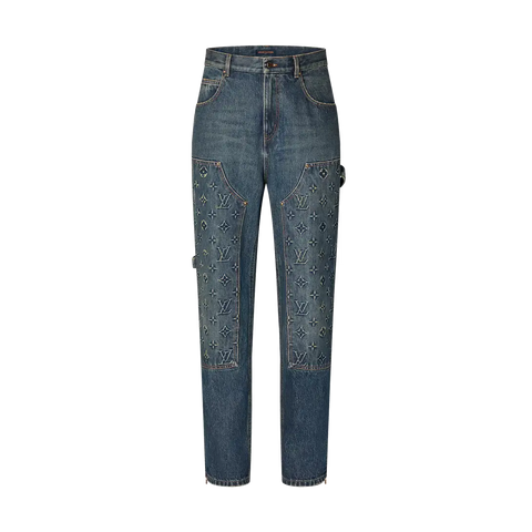 Louis Vuitton Pantalon carpenter en denim blue