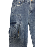 Fashion Jean Cargo Bleu