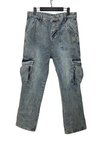 Fashion Jean Cargo Gris