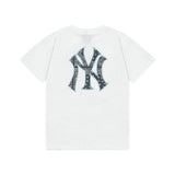 t-shirt new york yankees blanc logo ny