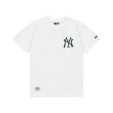 new era yankees tee white face