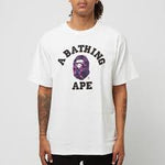 BAPE Color Camo College Tee 'White/Purple'