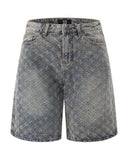 jean short bleu à étoiles CARVED