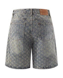 short jean bleu streetwear homme