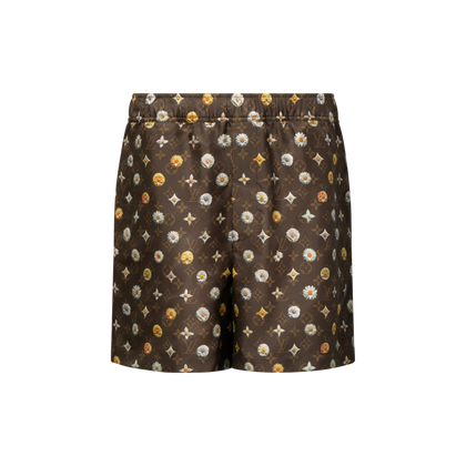 Louis Vuitton Monogram Printed Silk Shorts vue principale
