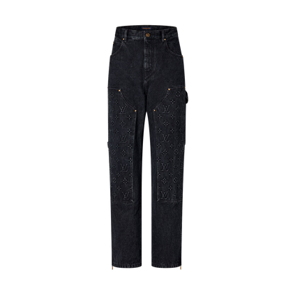LV Pantalon carpenter en denim noir Louis Vuitton