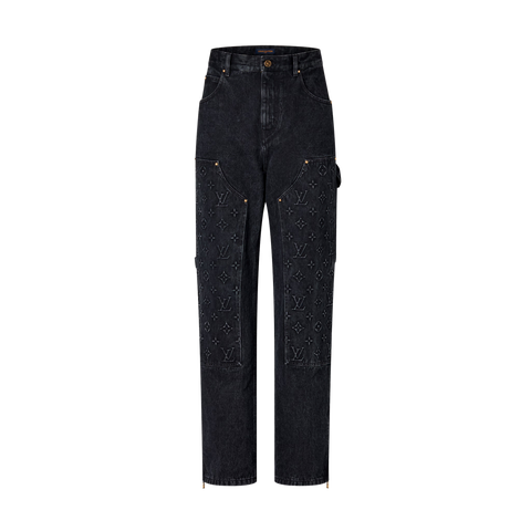 Louis Vuitton Pantalon carpenter en denim noir