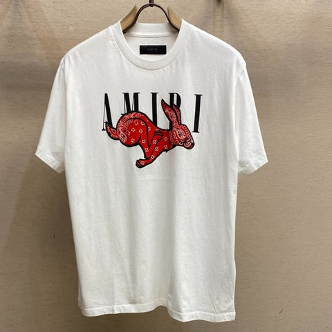 Amiri CNY Rabbit Logo T-Shirt Blanc